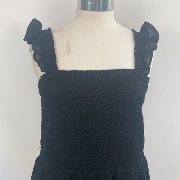 J Crew black dotted peasant dress - Picture 3 of 8